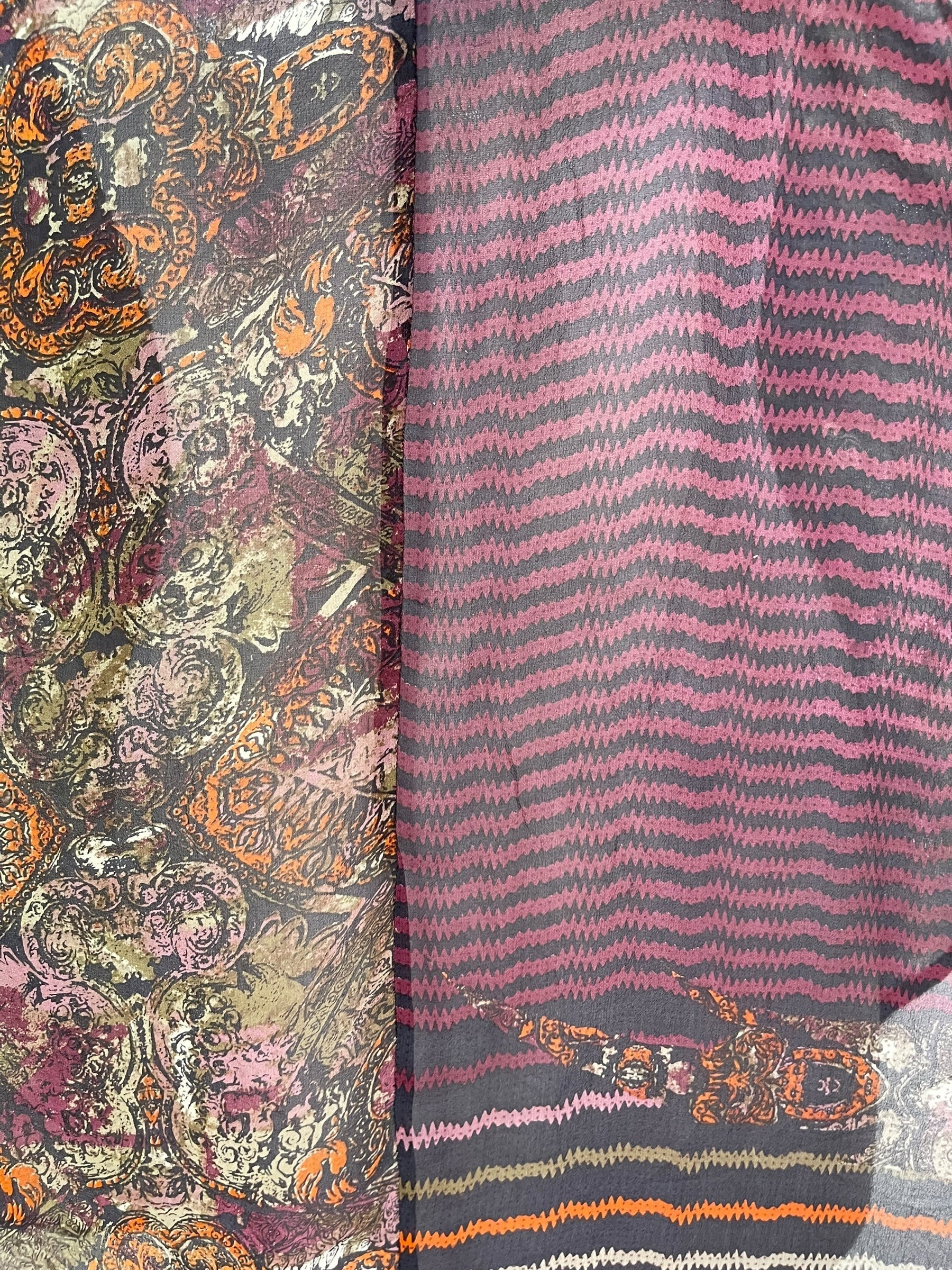 PRG7096 Sheer Avatar Pure Silk Waterfall Top