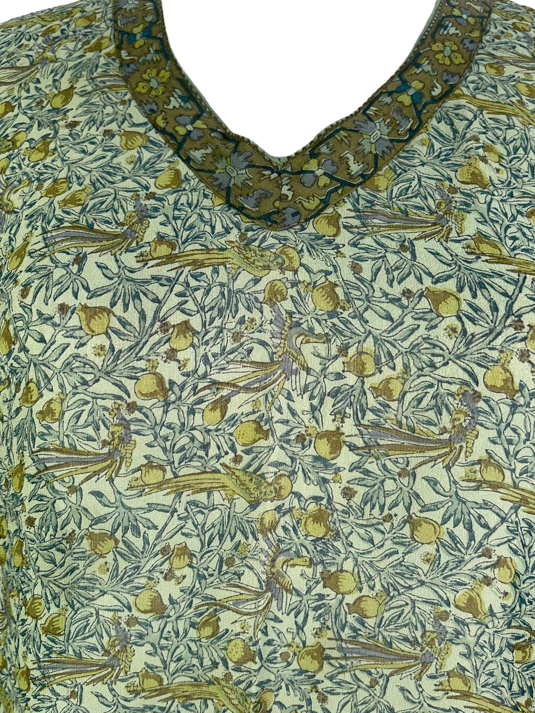 PRG7362 Sheer Avatar Pure Silk Midi Length Kaftan