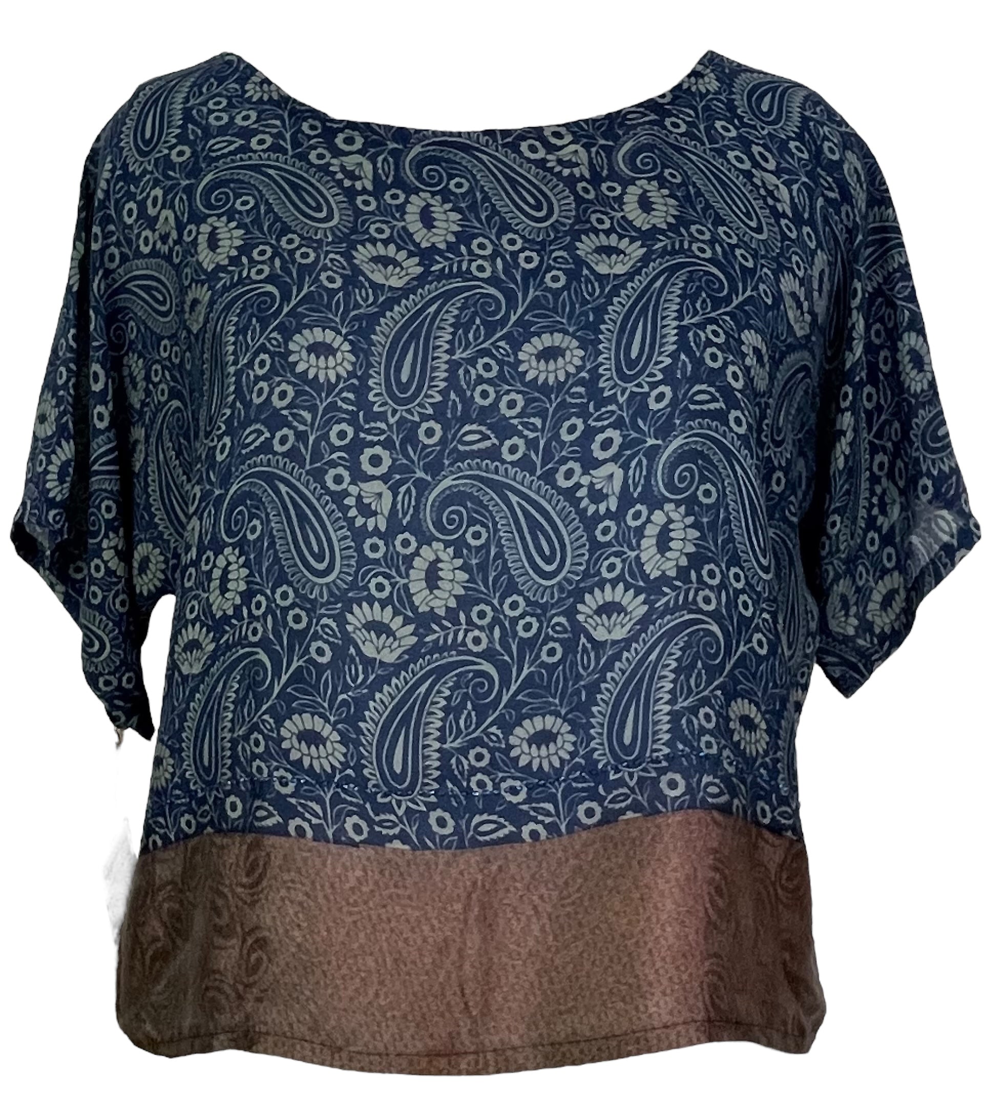 PRC4953 Avatar Pure Silk Boxy Top