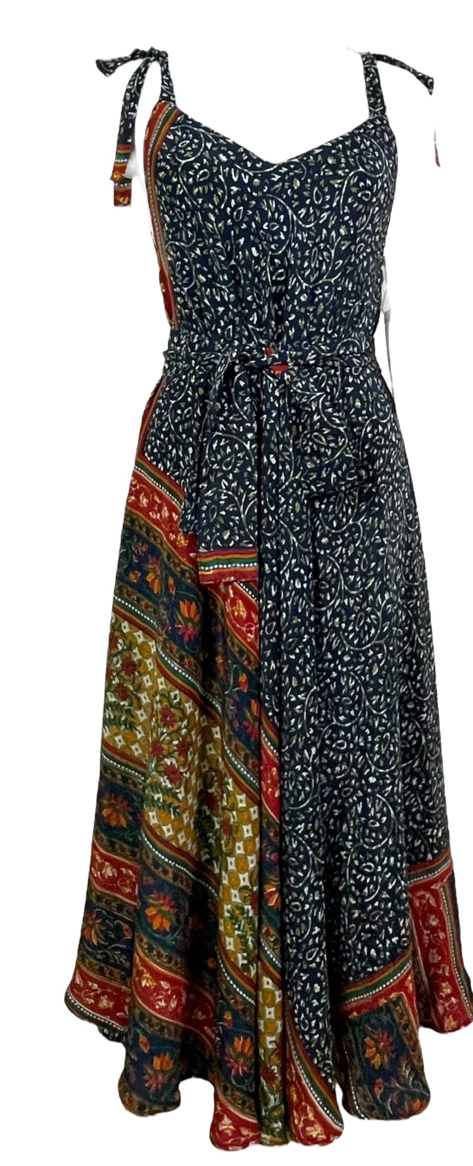 PRC7685 Avatar Pure Silk Maxi Dress with Belt