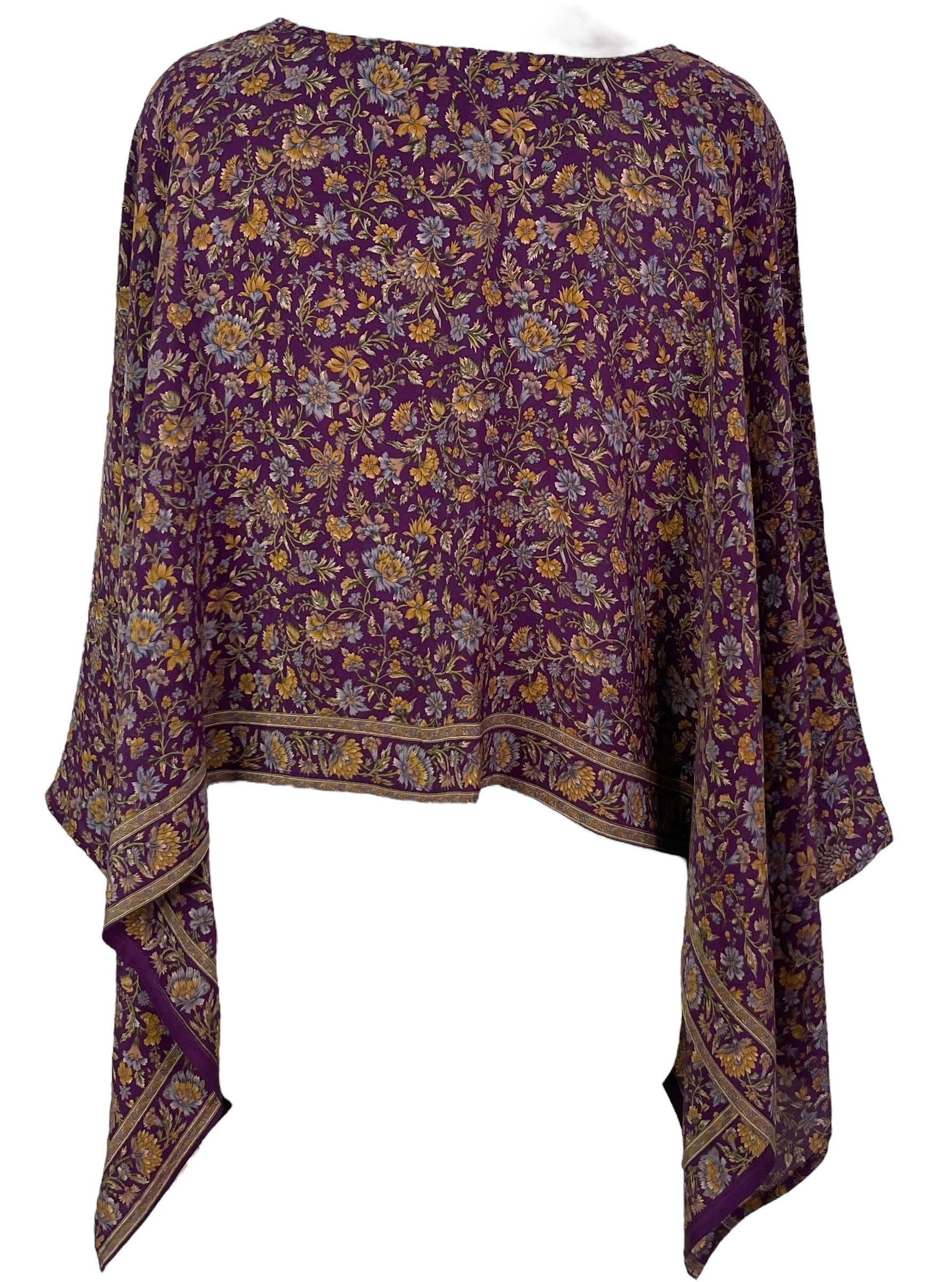 PRC7154 Avatar Pure Silk Capelet Poncho