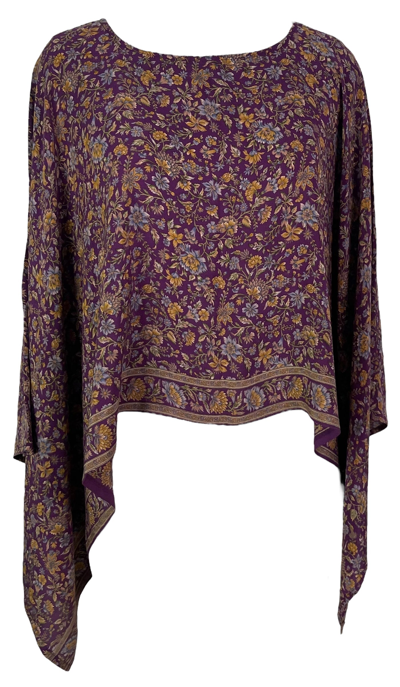PRC7154 Avatar Pure Silk Capelet Poncho