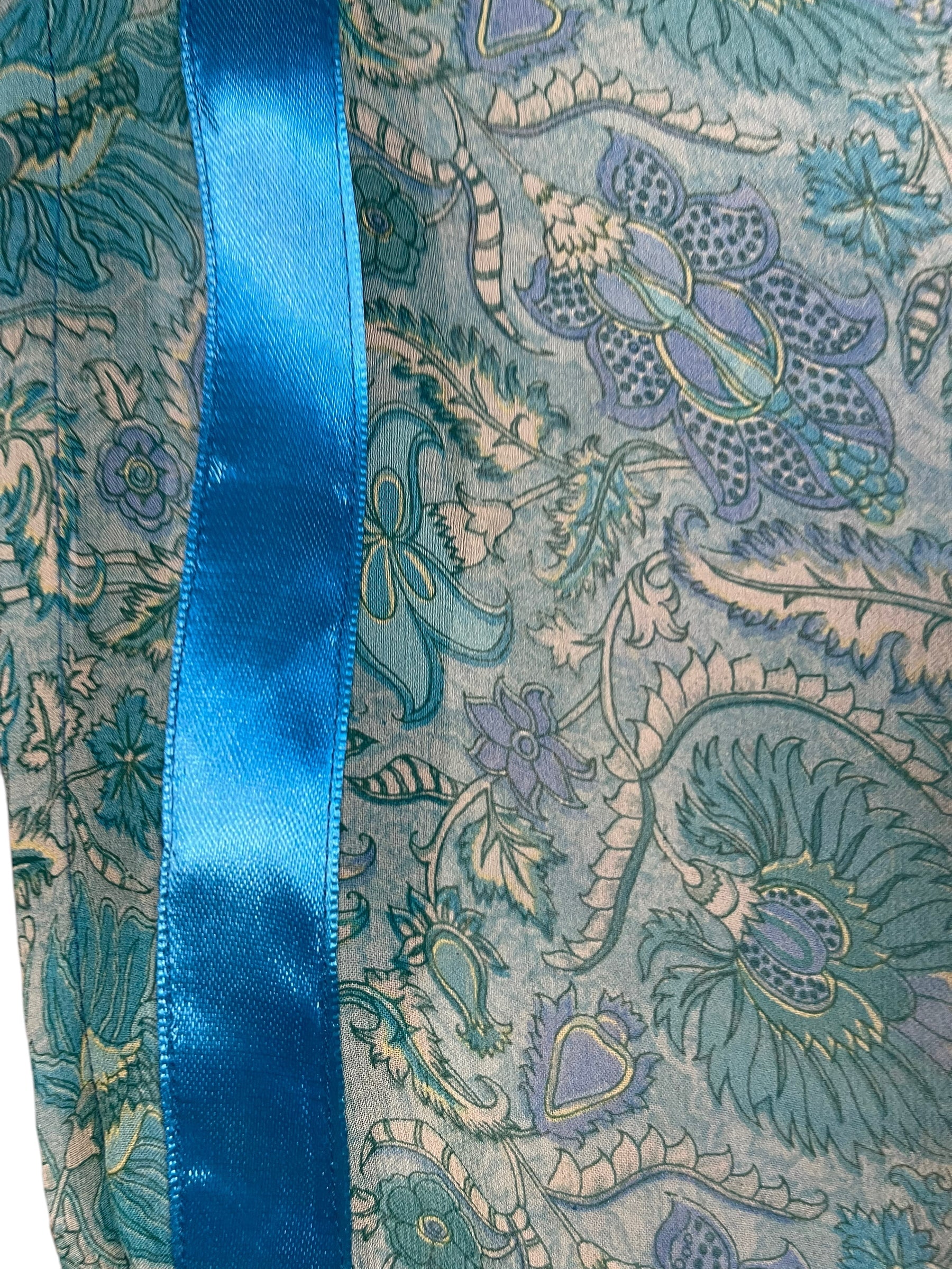 PRG6320 Sheer Avatar Pure Silk Side Slit Top