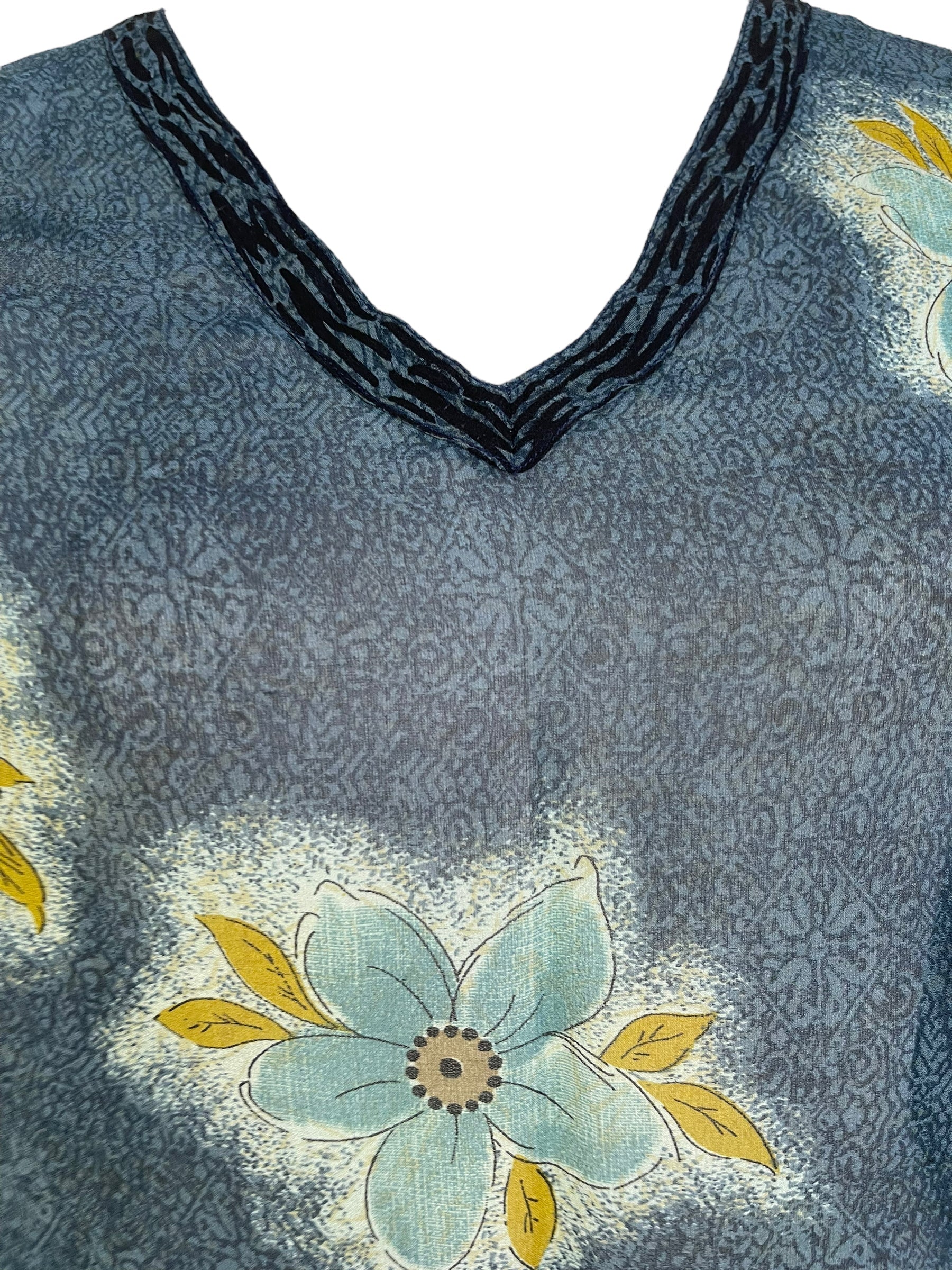 SOLD  PRG6141 Sheer Avatar Pure Silk Short Kaftan Tunic without Slits