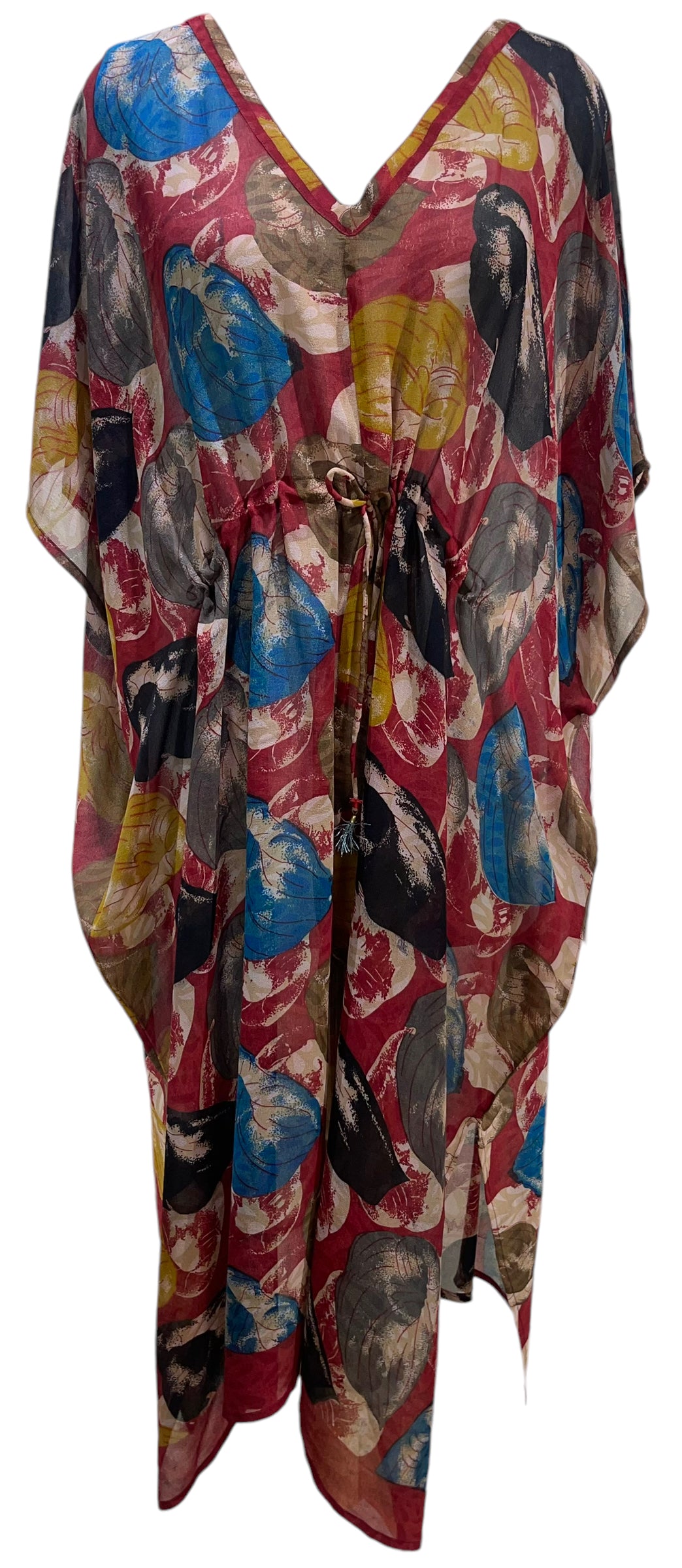 FINAL SALE PRG5844 Sheer Avatar Pure Silk Maxi Kaftan