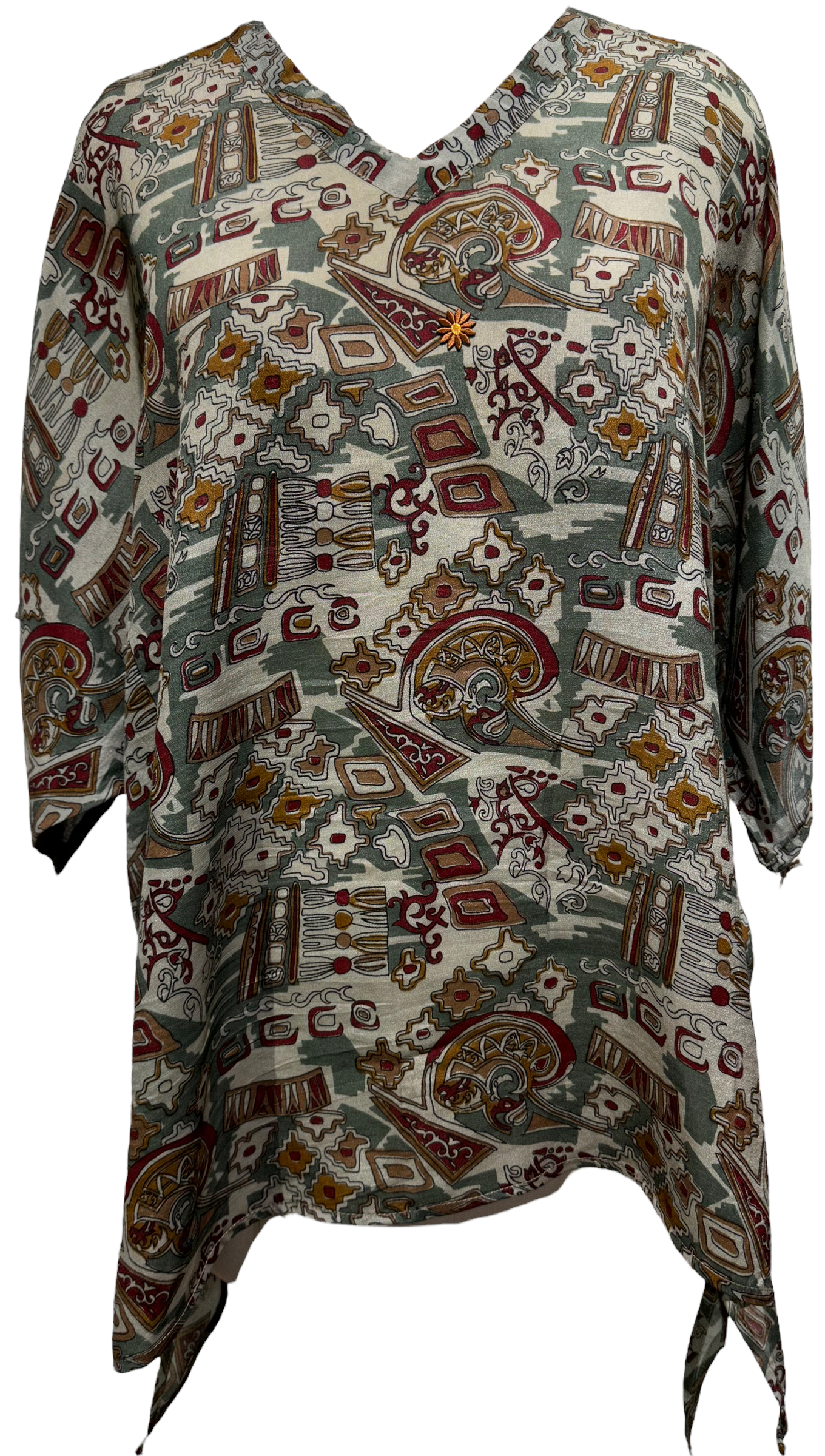 FINAL SALE Bertha Zillessen Avatar Pure Silk Long Tunic with Side Ties