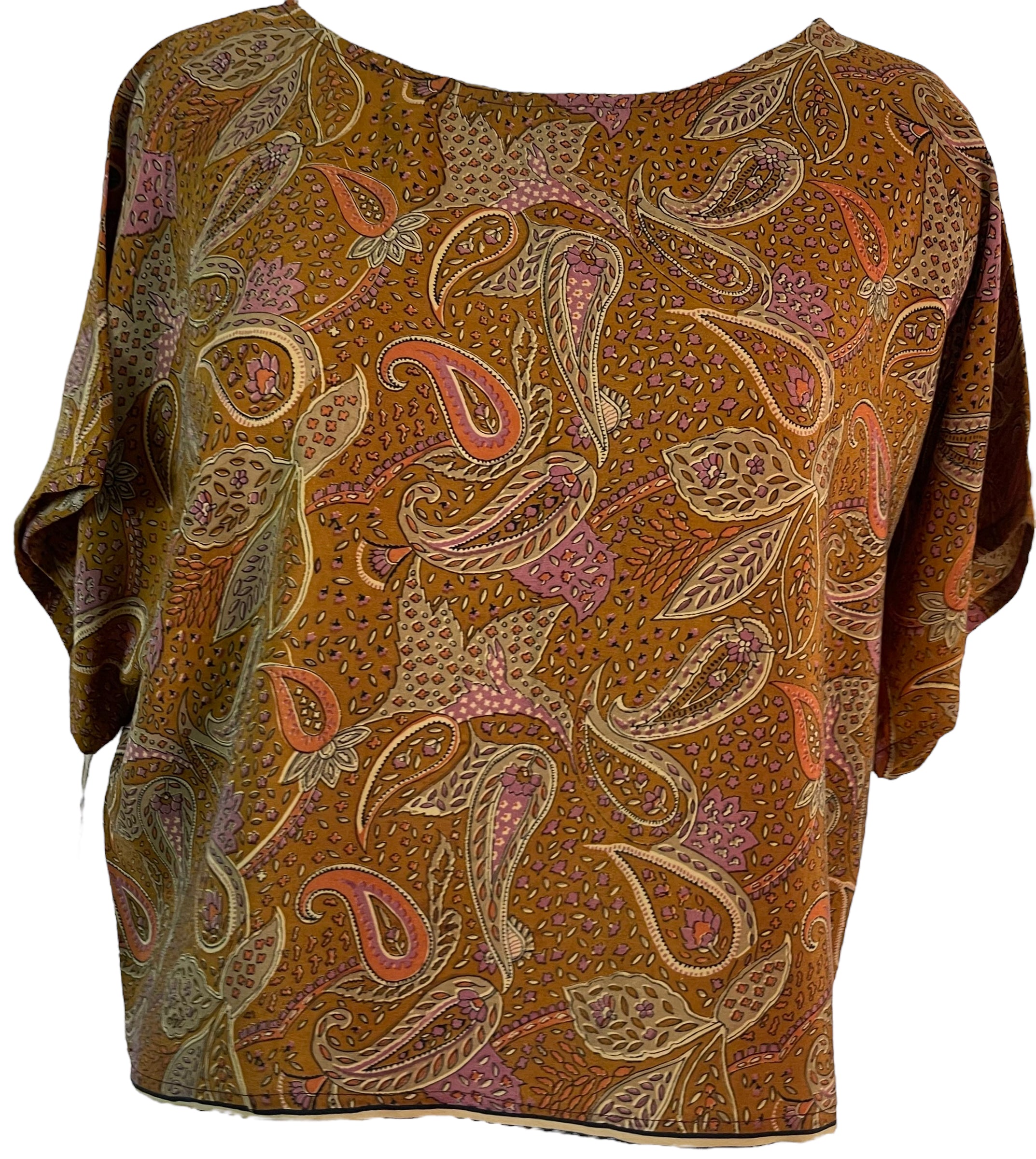 FINAL SALE PRC6047 Avatar Pure Silk Boxy Top