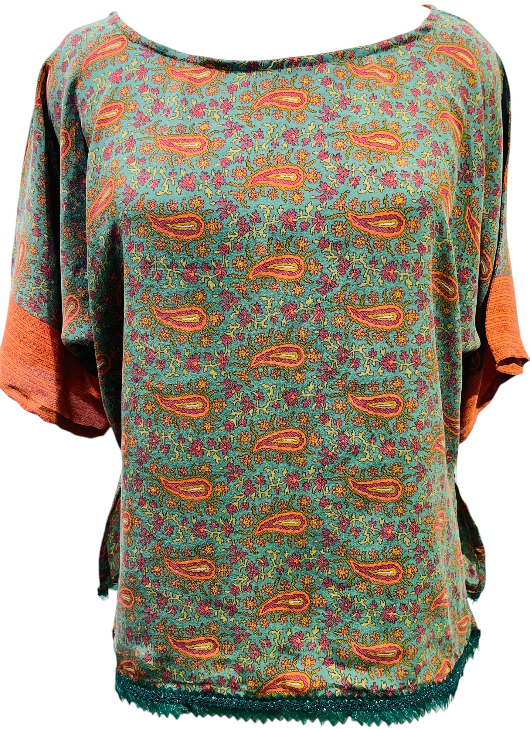 FINAL SALE PRC5599 Avatar Pure Silk Side Slit Top