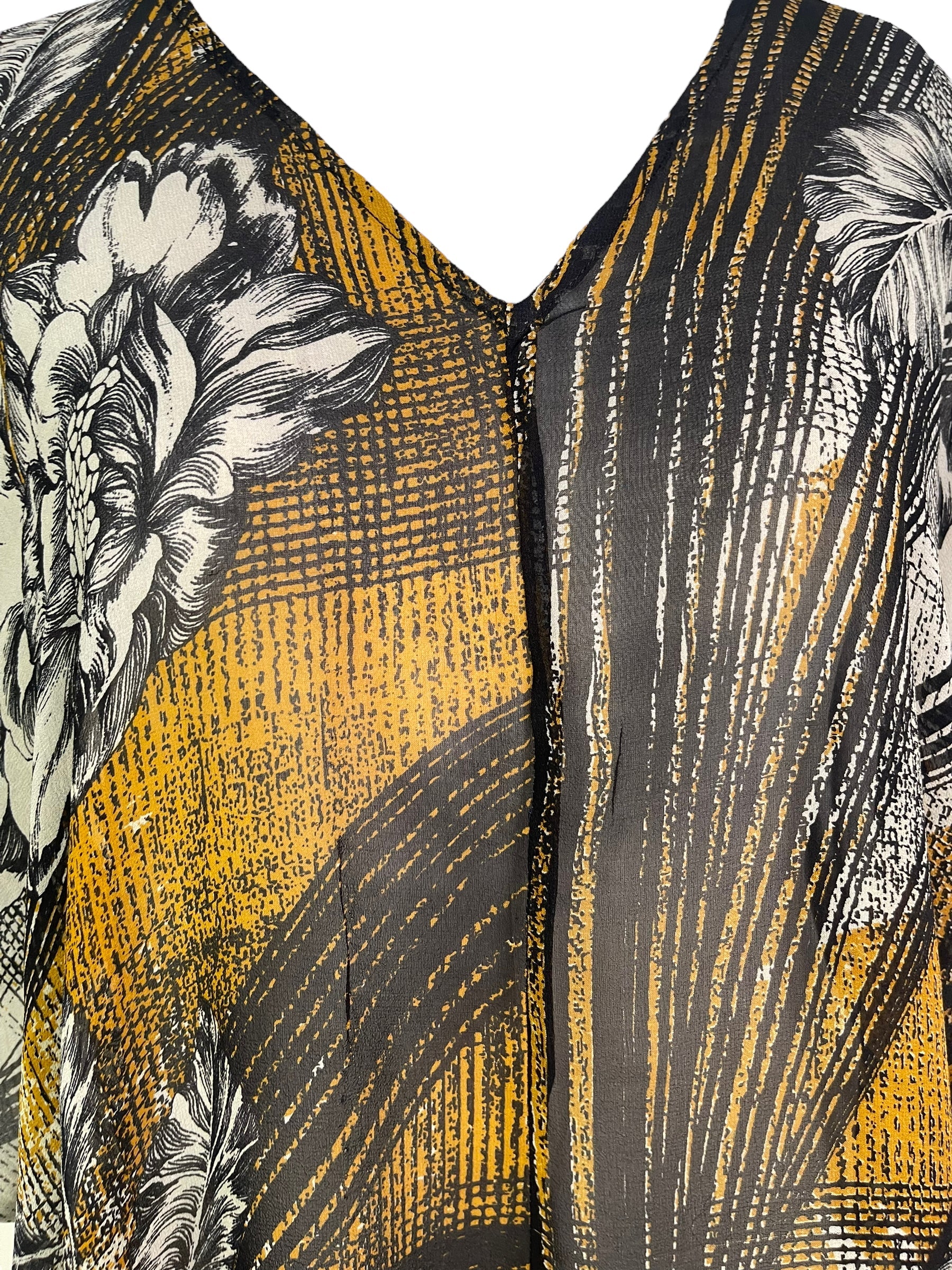 PRG6304 Sheer Avatar Pure Silk Waterfall Top