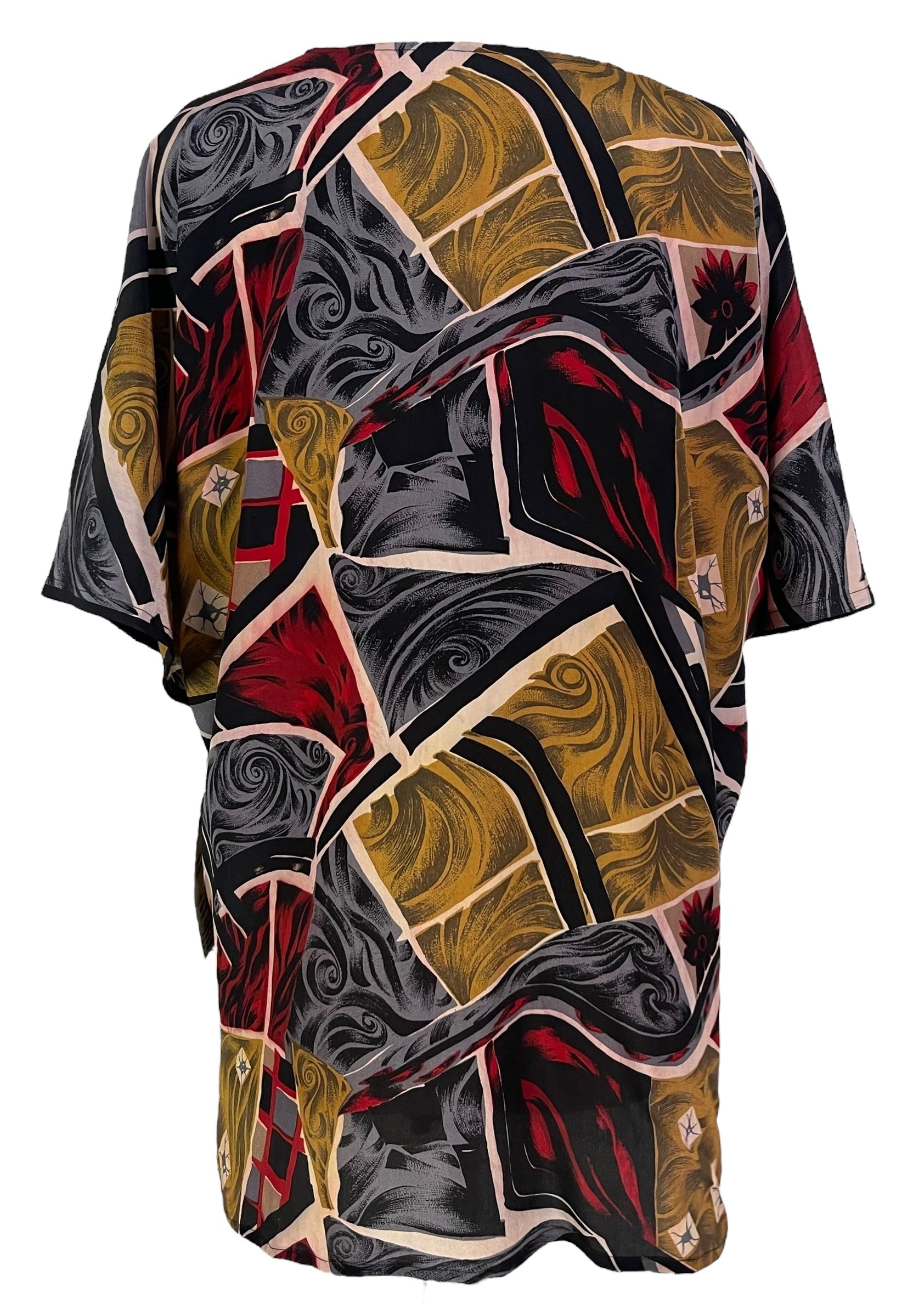 REVOLUTIONHER PRC6909 Avatar Pure Silk Kimono-Sleeved Jacket with Belt