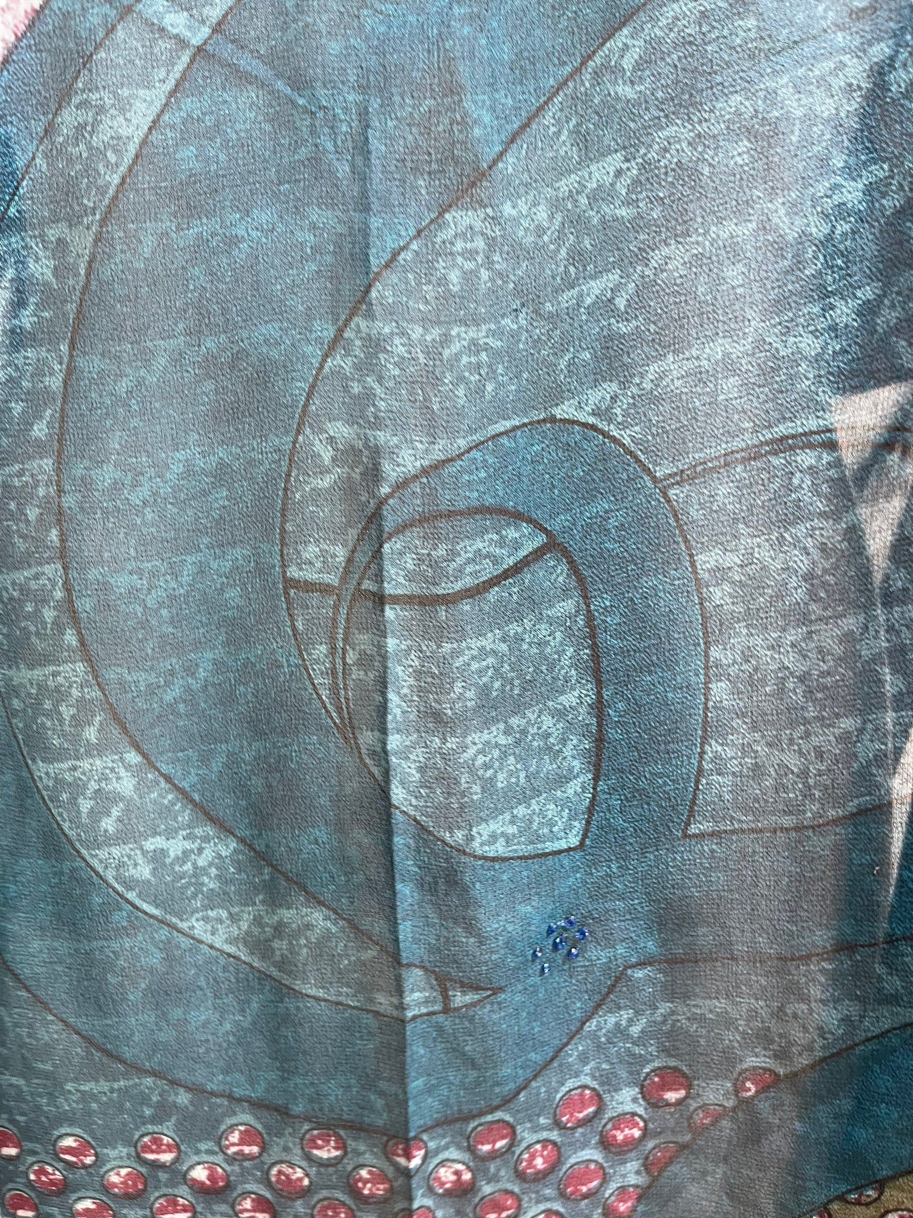 FINAL SALE PRG5837 Sheer Avatar Pure Silk Maxi Kaftan