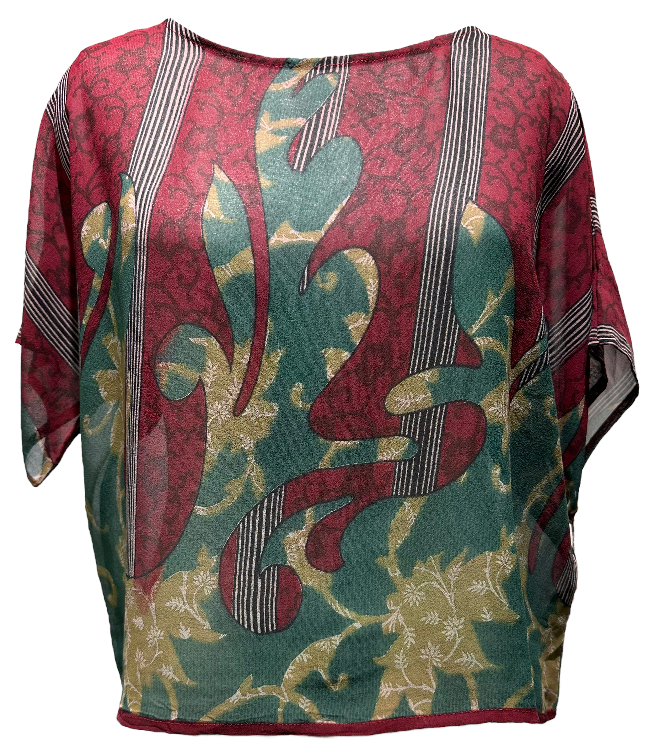 FINAL SALE Corita Kent Sheer Avatar Pure Silk Boxy Top