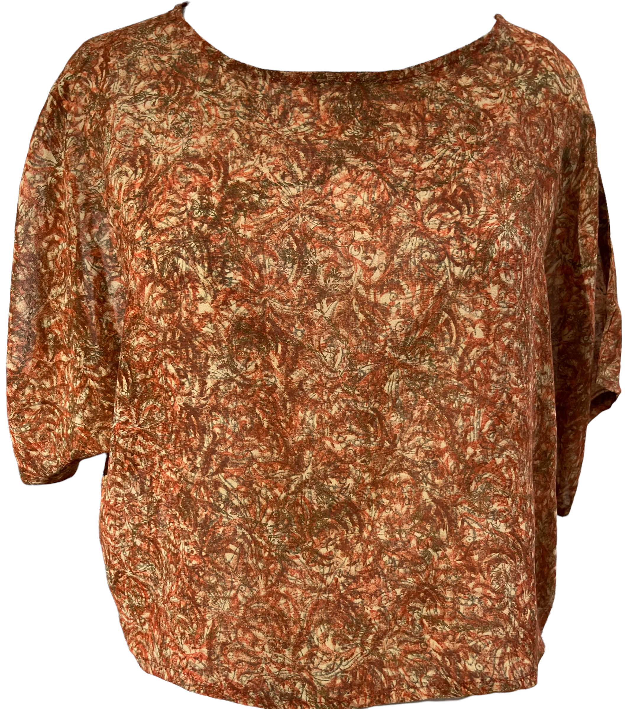 FINAL SALE PRG966 Wasser Sheer Avatar Pure Silk Boxy Top