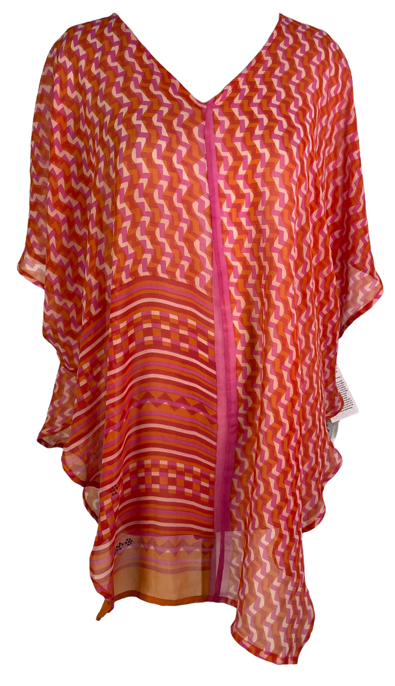 PRG6514 Sheer Avatar Pure Silk Waterfall Top