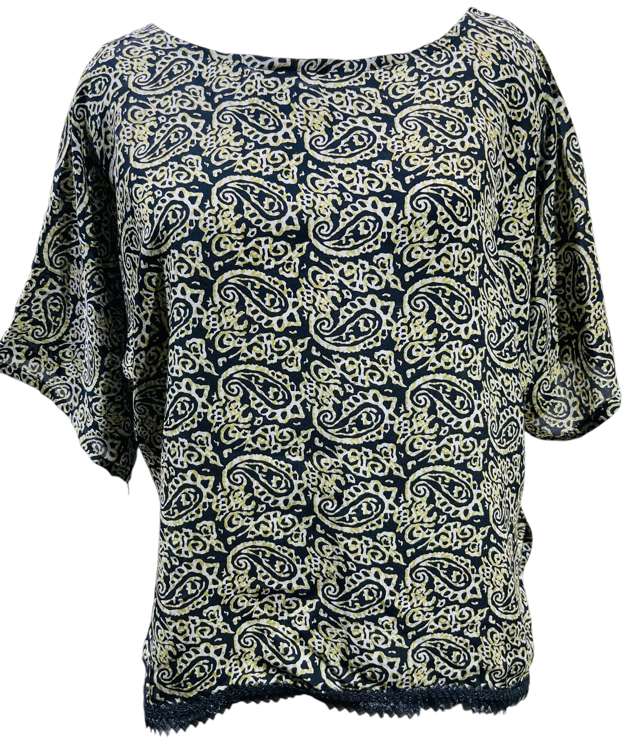 FINAL SALE PRC5597 Avatar Pure Silk Side Slit Top