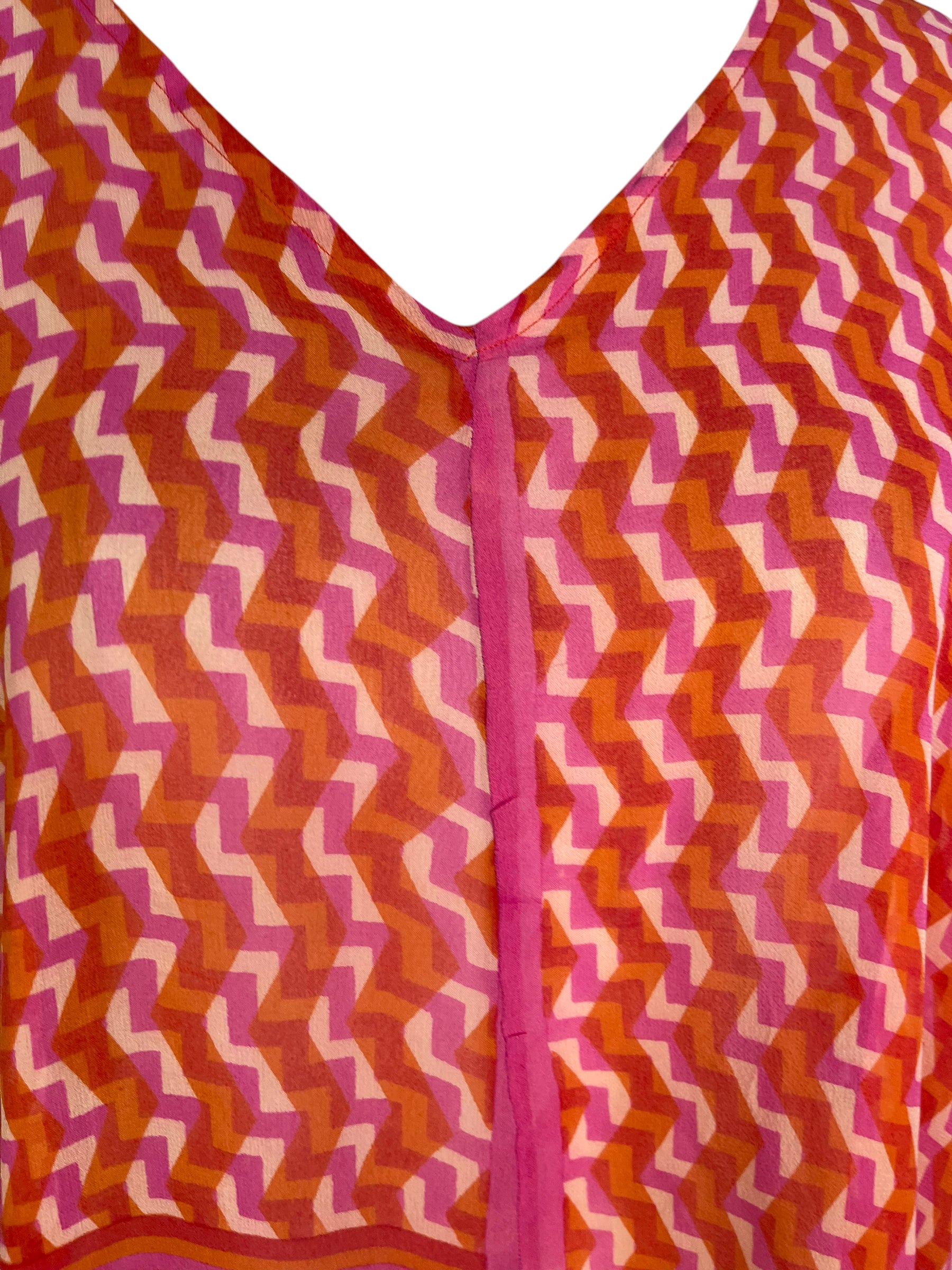 PRG6514 Sheer Avatar Pure Silk Waterfall Top