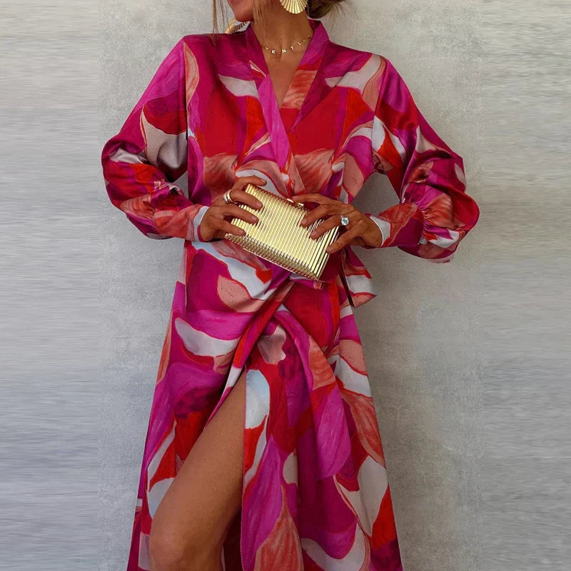 Women's Maxi Dress Floral Print Lightweight Polyester