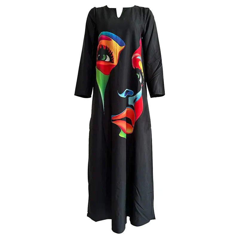 Women's Maxi Dress Multicolor Rayon Spandex