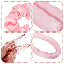 Load image into Gallery viewer, 4-Piece Heatless Curling Rod Set Headband No Heat Silk Curls Ribbon Hair Rollers Sleeping Soft Headband
