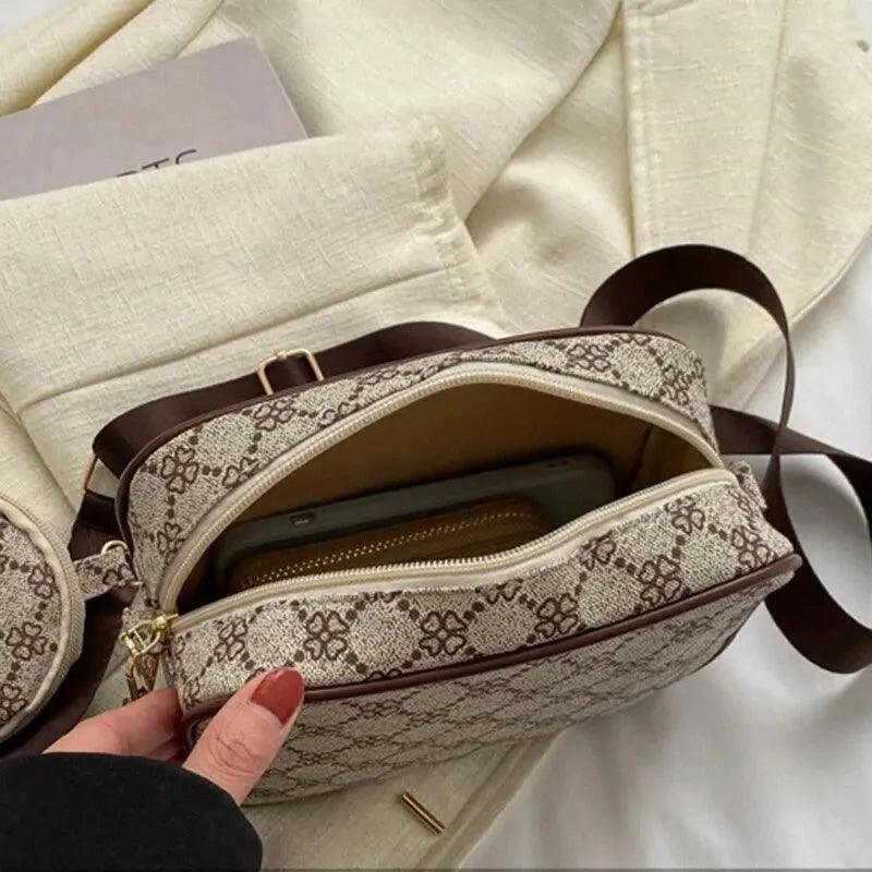 Women's Tote Bag Black One Size PU Leather Vintage Crossbody