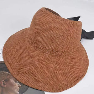 Summer Women Empty Sun Hat Breathable Hollow Foldable Big Brim Sun-proof Visor Cap Straw Hat Outdoor Travel UV Beach Cap