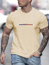 Load image into Gallery viewer, 100% Cotton Paris Short Sleeve Men's T-Shirt High Quality Loose Tops Oversized Men Clothing Fashion T-shirts
