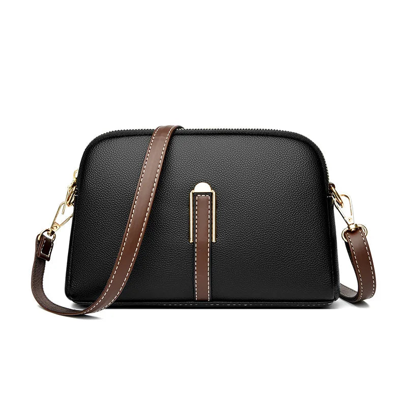 Women's Crossbody Bag Black One Size Genuine Leather