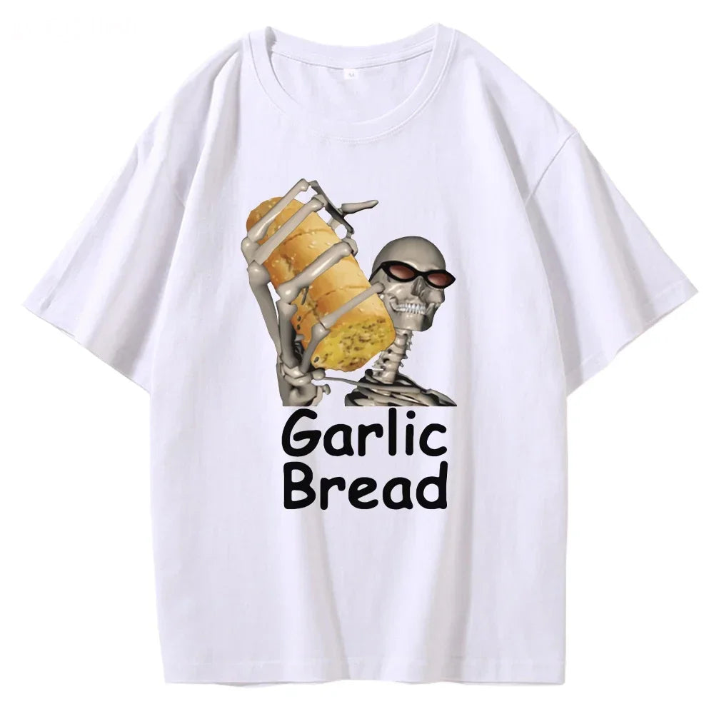 Garlic Bread Men T Shirt Graphic Vintage 100% Cotton When Ur Mom Com HOM N Maek Hte Unisex Summer Women Tshirts Loose Streetwear