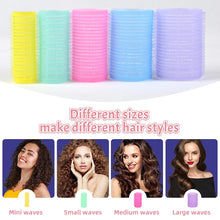 Load image into Gallery viewer, 6Pcs Hair Rollers Self Grip Hook Hair Curlers Heatless Hair Roller Salon Hair Dressing Curlers Jumbo Size Sticky Hair Styling To

