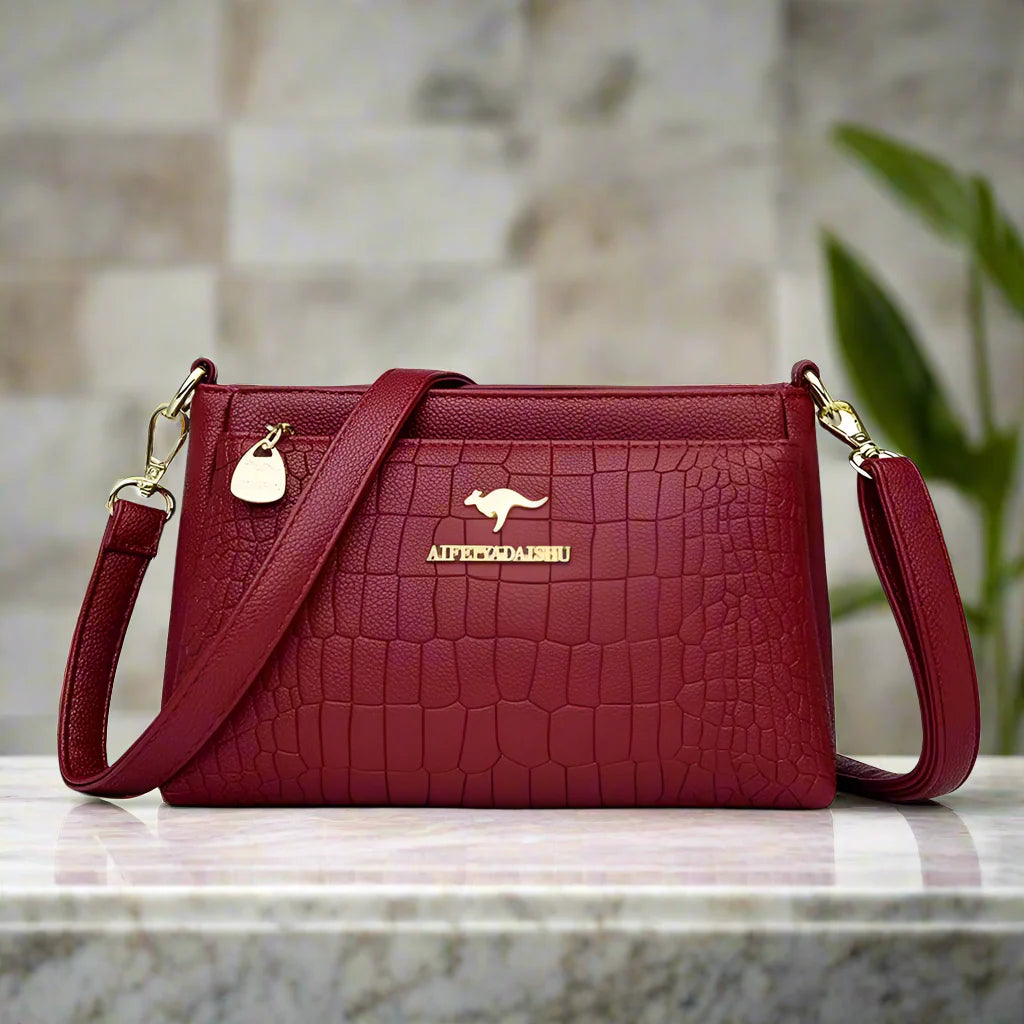 Women's Crossbody Bag Black Medium Leather