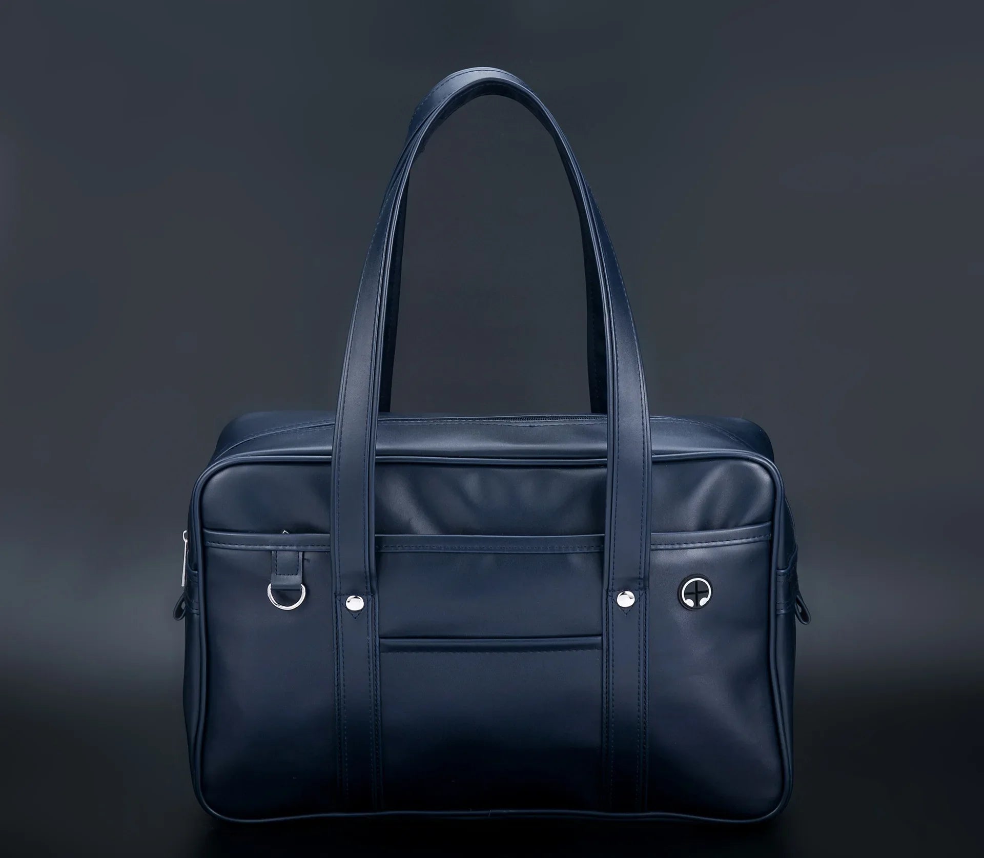 Girls' Waterproof Schoolbag Black One-Shoulder Size One-Size PU