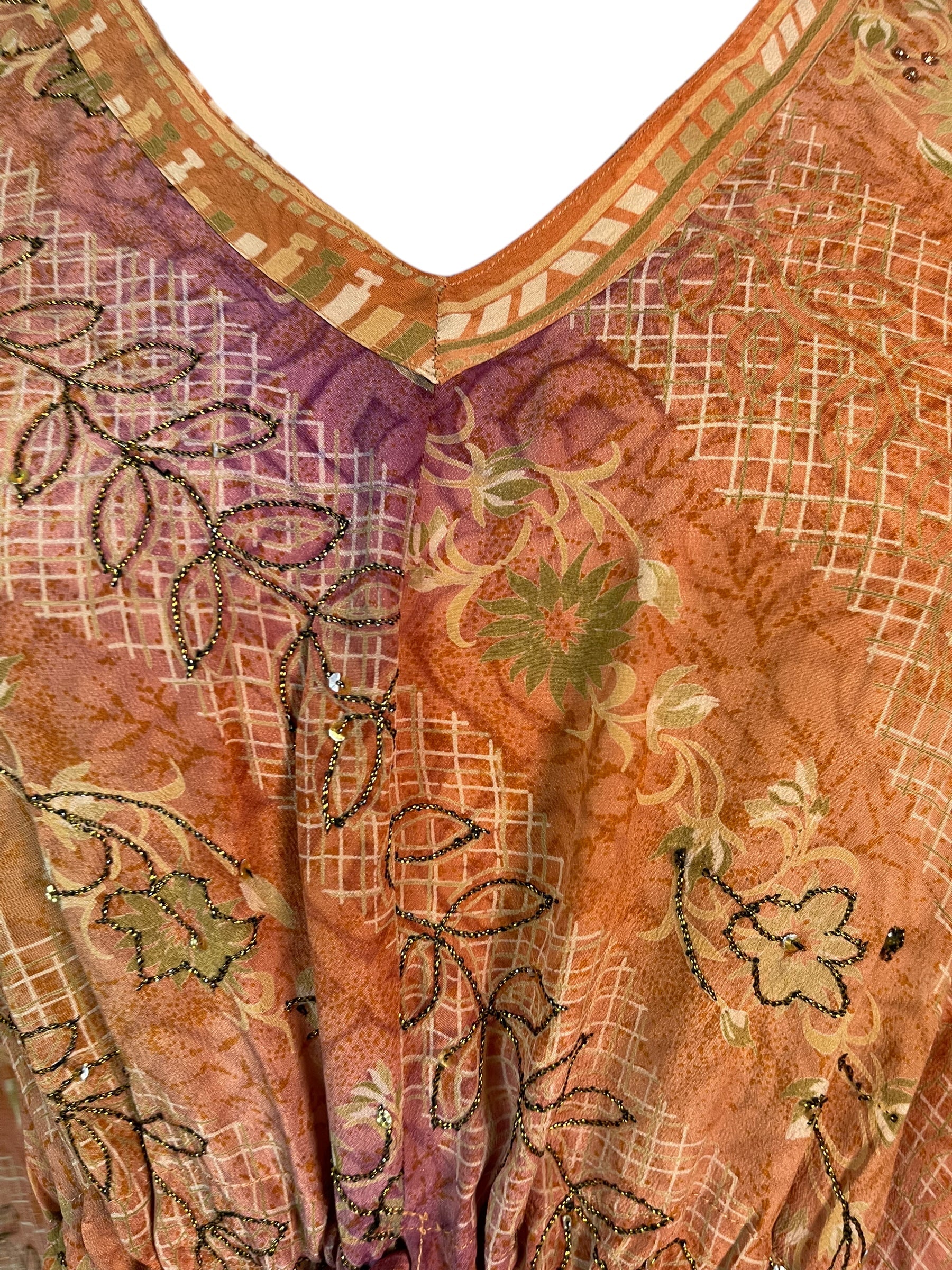 PRC6401 Avatar Pure Silk Maxi Kaftan