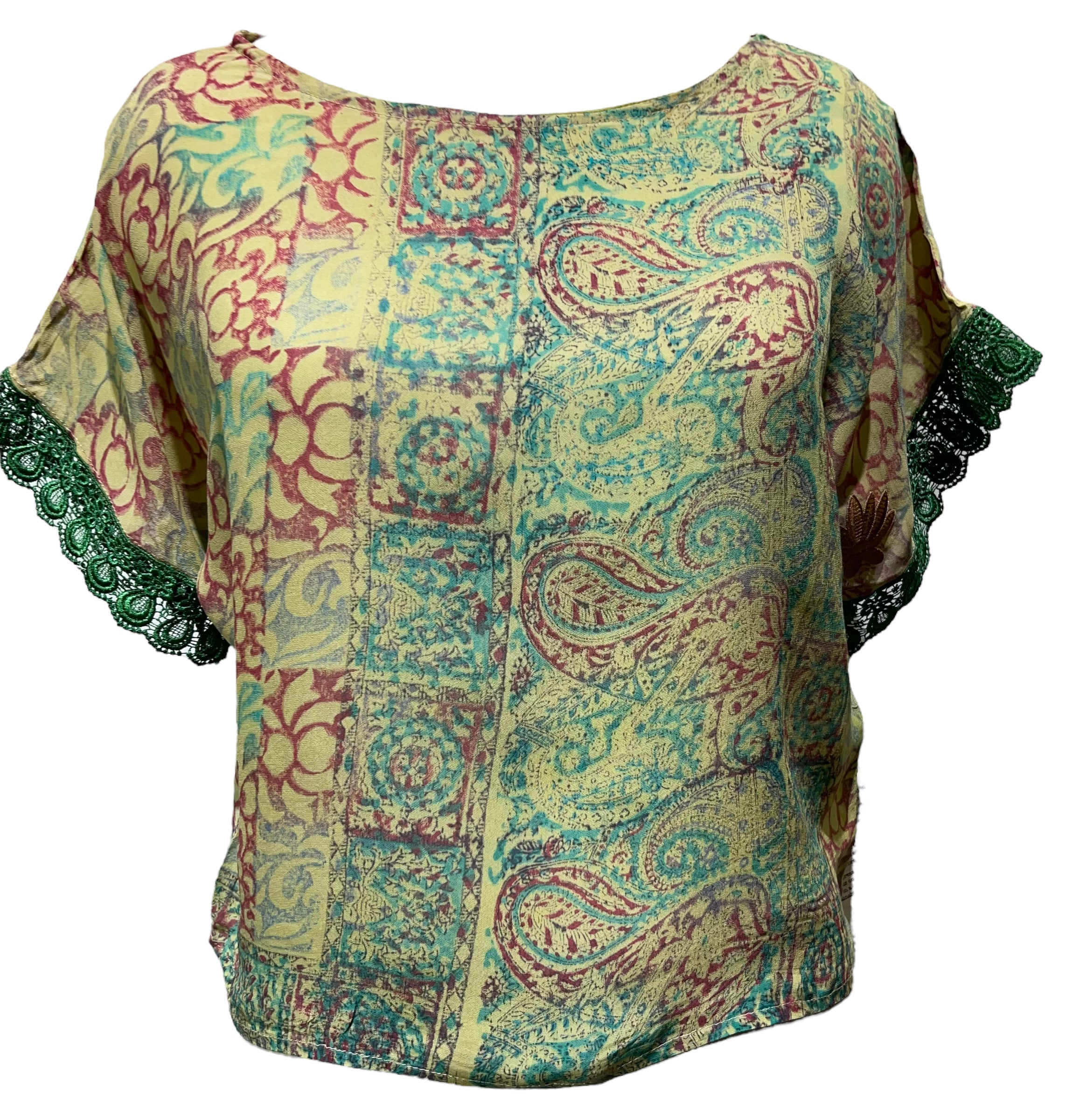 FINAL SALE PRC2014A  Avatar Pure Silk Boxy Top