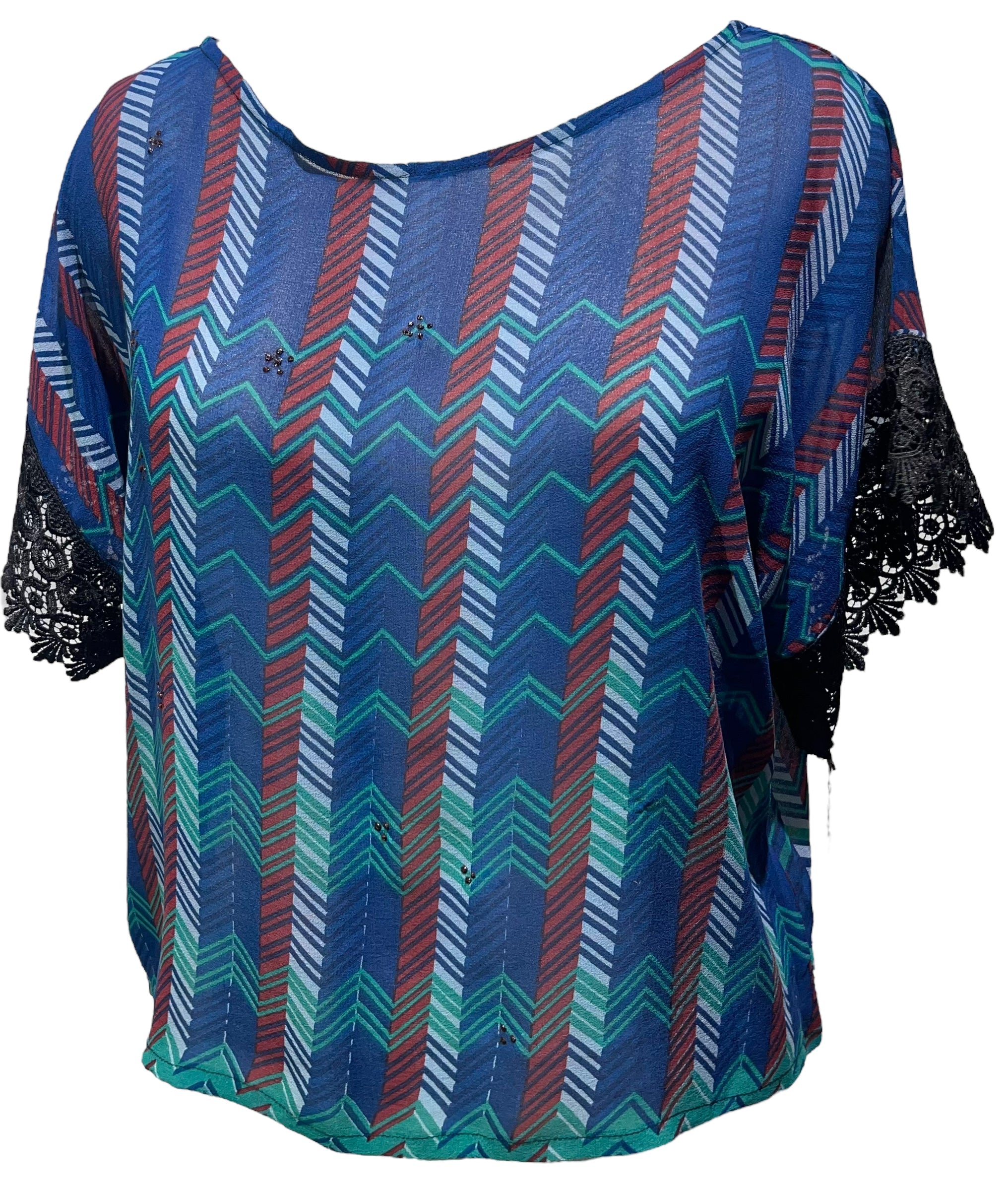 FINAL SALE PRG4210 Sheer Avatar Pure Silk Boxy Top