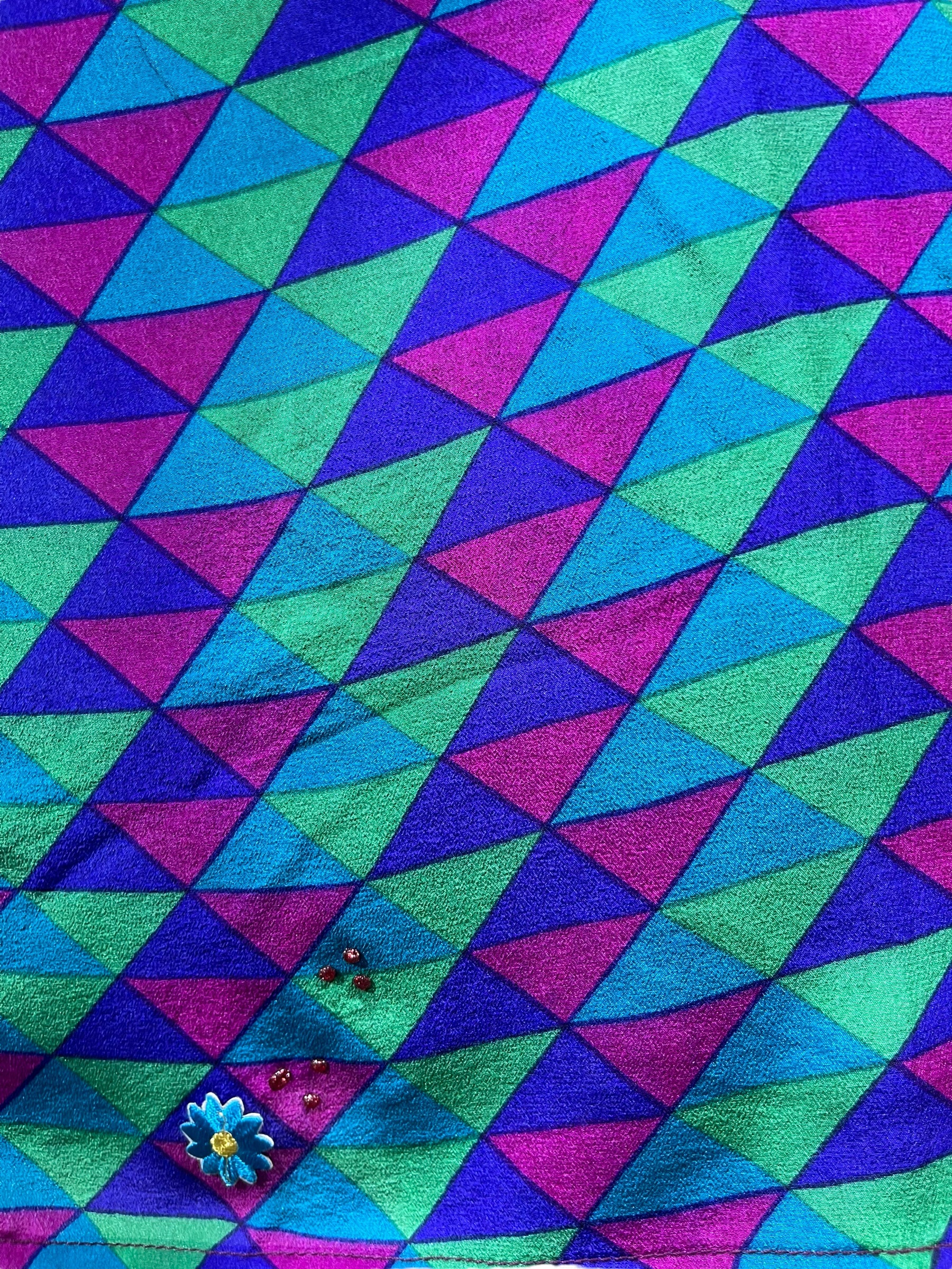 FINAL SALE PRC4276 Avatar Pure Silk Long Tunic with Side Ties