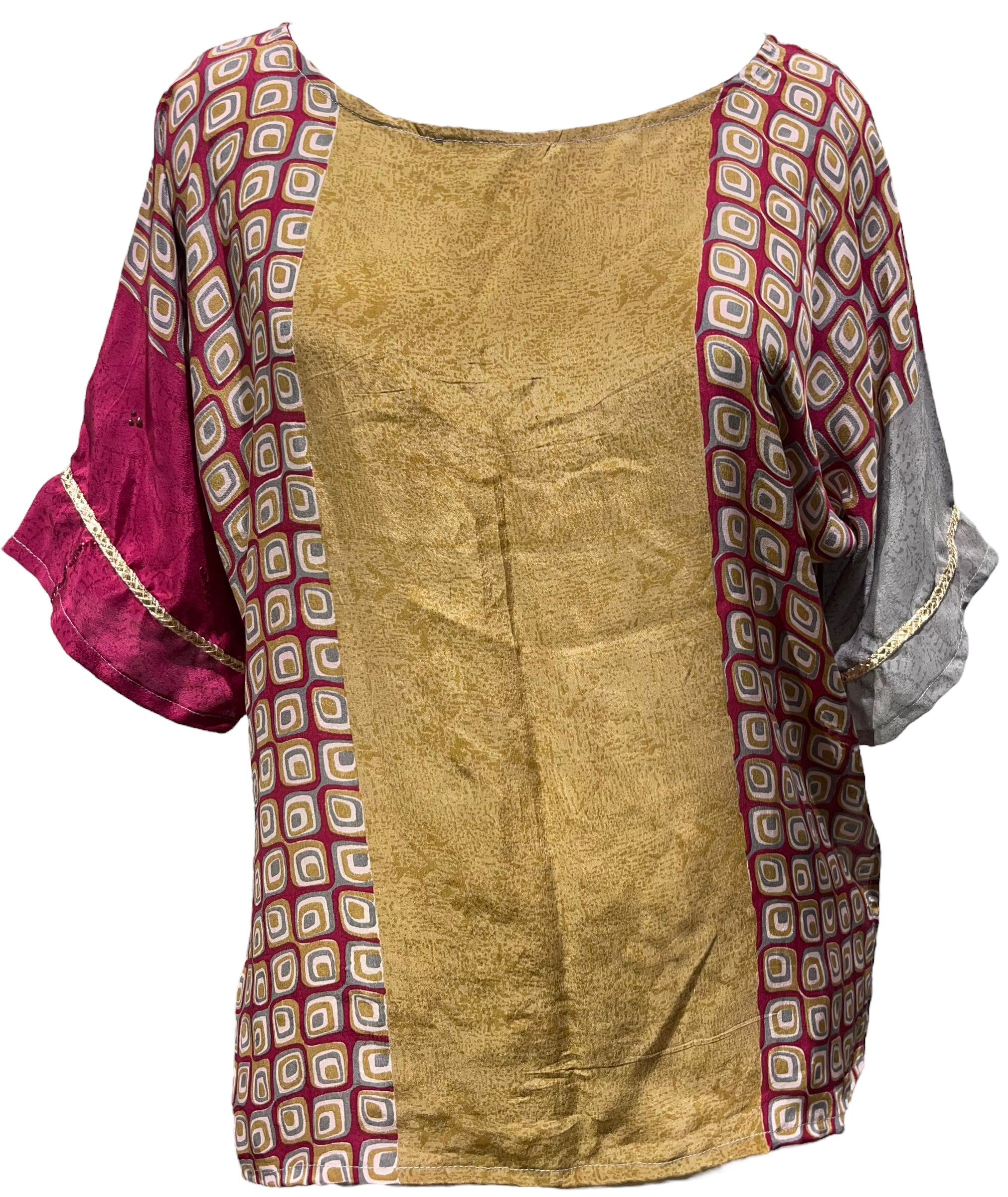 FINAL SALE PRC5119 Avatar Pure Silk Side Slit Top