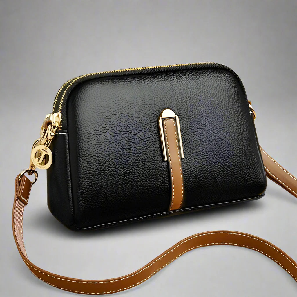 Women's Crossbody Bag Black One Size Genuine Leather