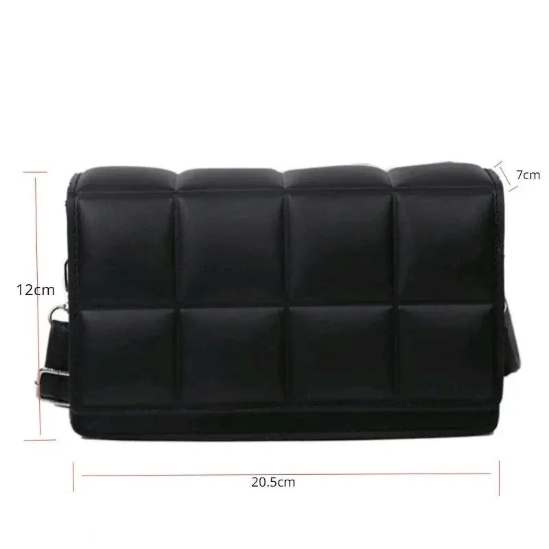 Women's Crossbody Bag Black Small PU Leather