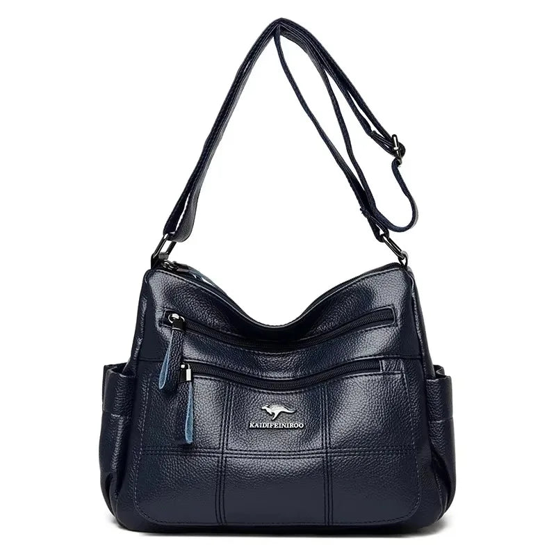 Women's Crossbody Bag Black Medium Leather