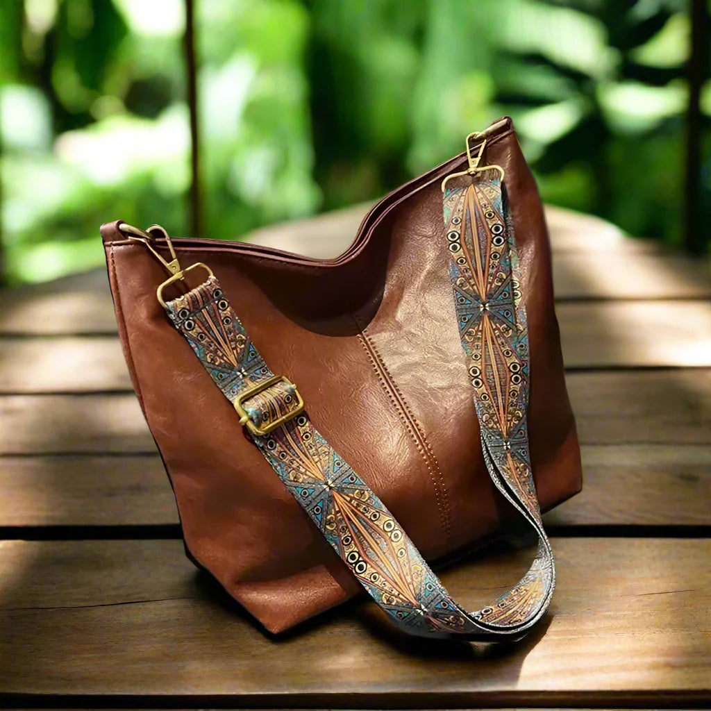 Women's Shoulder Bag Black PU Leather