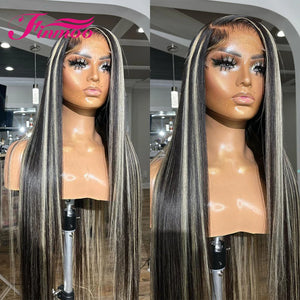 Oreo Highlight Lace Front Wig Human Hair Wig For Woman 13x4 Lace Frontal Blonde Lace Front Wig Body Wave 613 Wig Pre Plucked