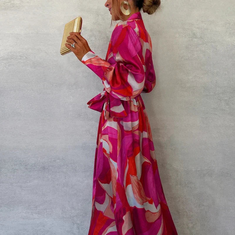 Women's Maxi Dress Floral Print Lightweight Polyester