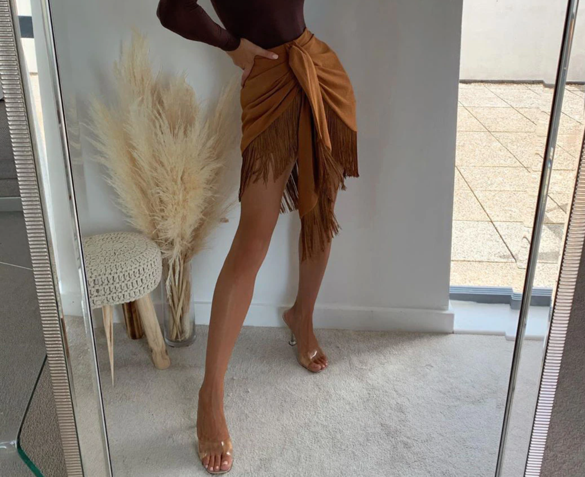 Tied Mini Skirt