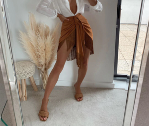 Tied Mini Skirt