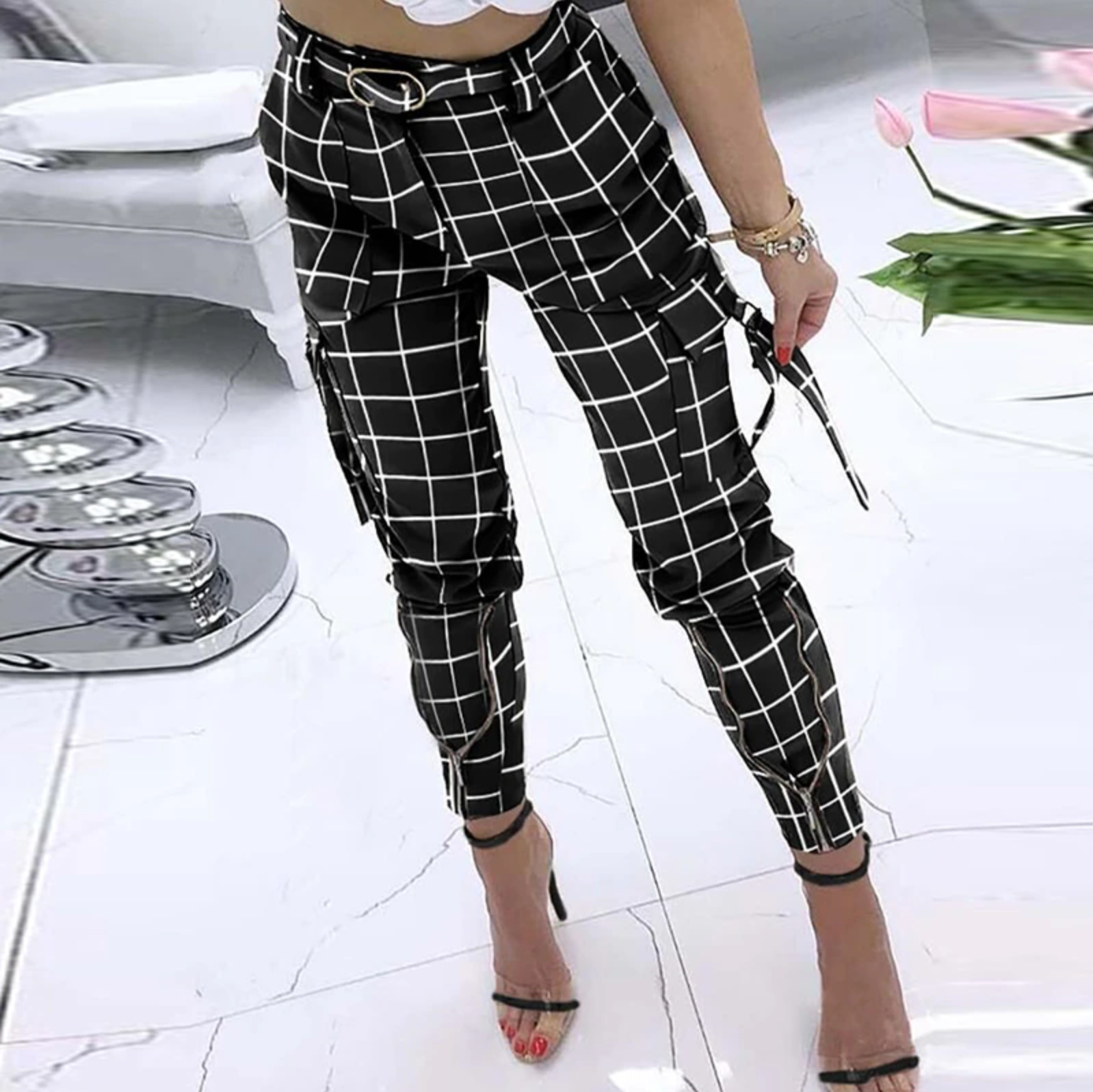Office Cargo Crop Pants