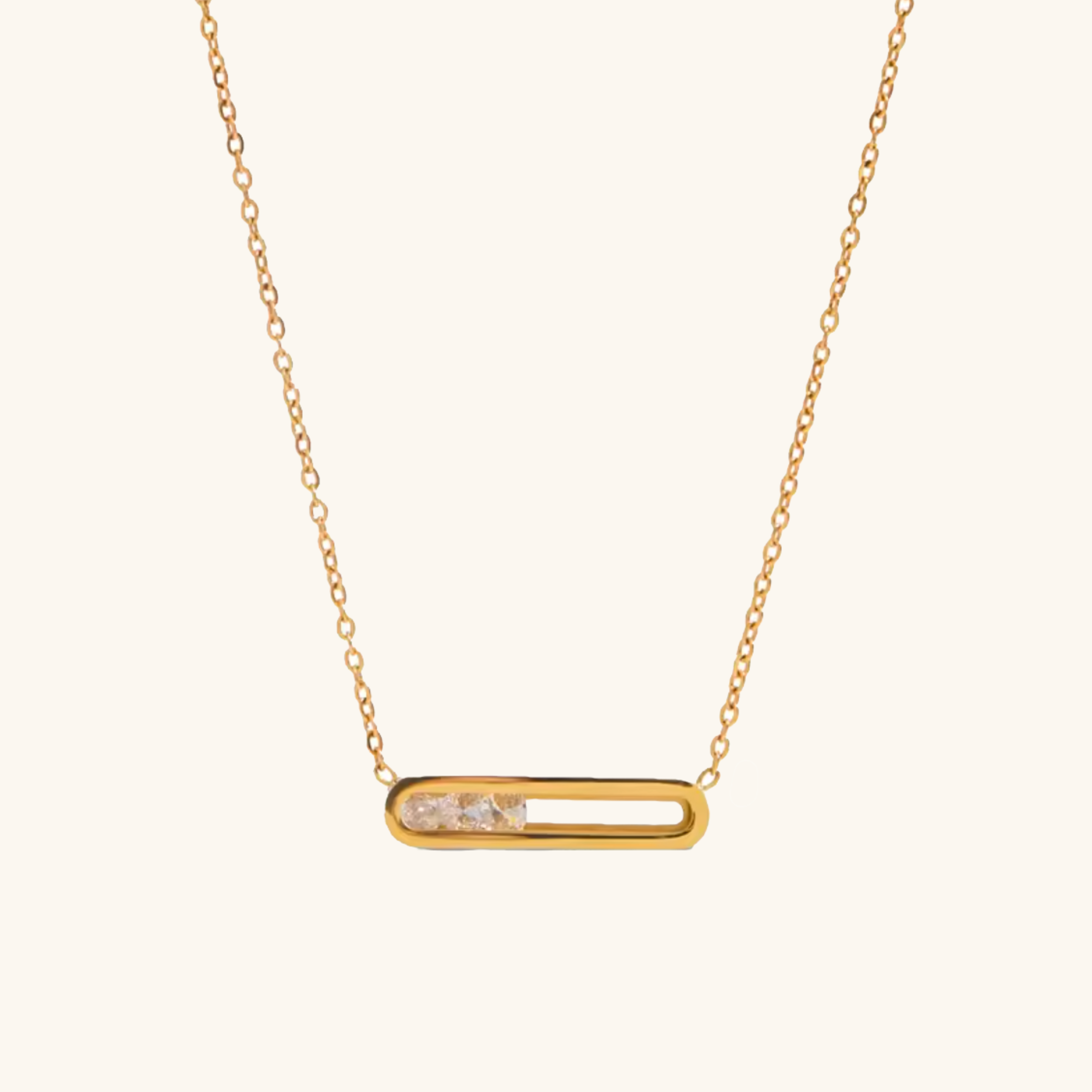 Sculpted Gold Pendant Necklace with Hypoallergenic Gold Chain – Minimalist Jewelry for Everyday Wear