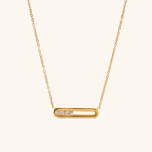 Sculpted Gold Pendant Necklace with Hypoallergenic Gold Chain – Minimalist Jewelry for Everyday Wear