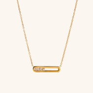 Sculpted Gold Pendant Necklace with Hypoallergenic Gold Chain – Minimalist Jewelry for Everyday Wear