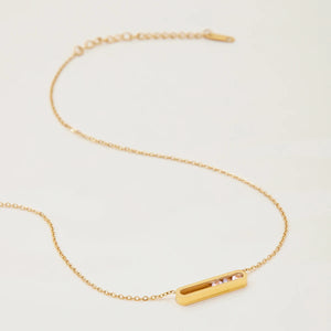 Sculpted Gold Pendant Necklace with Hypoallergenic Gold Chain – Minimalist Jewelry for Everyday Wear