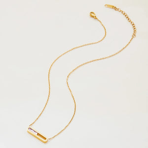 Sculpted Gold Pendant Necklace with Hypoallergenic Gold Chain – Minimalist Jewelry for Everyday Wear